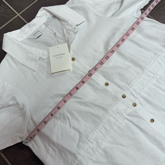 NEW Seraphine Elina Double Drawstring Shirt Dress Midi Maternity White US 10 NWT - Picture 11 of 14